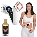 LIFEPULSE HEALTH Cordless Cellulite Massager with Anti-Cellulite Massage Oil Infused with Essential Oils - Body Sculpting, Cavitation Machine for Cellulite On Belly, Arm, Leg and Thighs