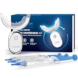 MySmile Teeth Whitening Kit for Sensitive Teeth with LED Light, 10 Min Non-Sensitive Fast Teeth Whitener, 3 Carbamide Peroxide Teeth Whitening Gel, Powerful whitening Formula, Enamel Safe