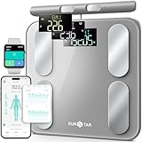 Runstar Digital Bathroom Scale for Body Weight, Body Fat, BMI 28 Measurements, Innovative 8-Electrode Smart Scales FSA or HSA Eligible with Voice Prompt Function High Accurate Bluetooth Weight Machine