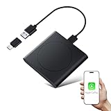 Wireless CarPlay Adapter 2024 Upgrade Bluetooth CarPlay Adapter Plug and Play Car Adapter Converts Wired to Wireless CarPlay Car Control Adapter Stable Connection No Latency for Apple iPhone iOS10+