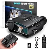Anyork Night Vision Goggles for Hunting, 4K Infrared Night Vision Binoculars with Rechargeable Battery and Anti-Shake Motion Detection for Surveillance Tactical Gear，Black