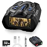 BUSHBINOC 4K Night Vision Goggles, Night Vision Binoculars for Adults,10X Digital NightVision, 9 Gear Infrared with 32GB TF Card,4000mAh Battery, 3.5" HD Screen Binoculars