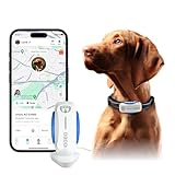 DBDD Dog GPS Tracker, Smart GPS Tracker for Dogs, Real Time Location | Escape Alerts | Activity Tracking | Waterproof, Compatible with iOS and Android (for 40lb+ Dogs)
