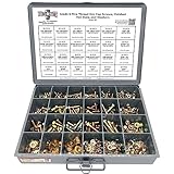 Fine Thread Grade 8 Hex Cap Bolts, Finished Hex Nuts, Washers, Lock Washers Metal Assortment Kit Containing 570+ Pieces!