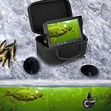 FishPRO [2024 Upgrade] Underwater Fishing Camera - [No Slide Off] 7'' Ice Fishing Camera Underwater w/Bracket, 24pcs Light, 4,500mAh, Portable Fish Finder Ice Fish Gifts for Men, 50FT Cable