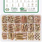 FOLIV 775PCS Grade 8.8 M6 M8 M10 Bolts and Nuts Assortment Kit, Heavy Duty Metric Hex Bolts Nuts Washers Kit, 16 Common Sizes Included