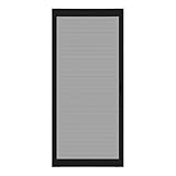 K.D. Heavy Duty Aluminum Sliding Patio Screen Door Kit - 2.5" Frame Insect Proof for Patio Backyard Kitchen and Bedroom (Black, 36''x80'')