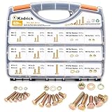 Kadrick 820Pcs Grade 8.8 Metric Bolt Assortment, M6 M8 M10 Hex Heavy Duty Bolts and Nuts Kit,M6 x1.0 M8 x1.25 M10-1.5 (12mm to 45mm),Yellow Zinc Plated