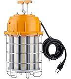 LED Temporary Work Light 150W, 5000K 18,000lm Outdoor Construction Lights Job Site Lighting 10ft Cord IP65 Dust Waterproof Hanging Lighting