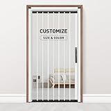 MAGZO Custom Aluminum Retractable Screen Door, Heavy Duty Aluminum Easy Assemble for Patio Door Scratch-Proof, Multiple Colors Available