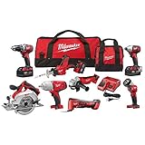 Milwaukee M18 Cordless Combo Kit 8-Tool with Three and charger
