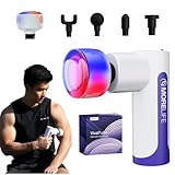 MORELIFE VivaPulse - Advanced Deep Tissue Massager with Heat and Cold Therapy, Powerful Portable Massage Gun, for Muscle Relaxation Tension Relief, Travel Friendly, White