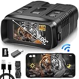 Night Vision Goggles, 4K Night Vision Binoculars for Adult, 3'' HD Screen, 10X Digital Zoom, Photo Albums can be Viewed Through Night Vision Goggles or Mobile Phone APP, Camping Gifts for Adult(32GB)
