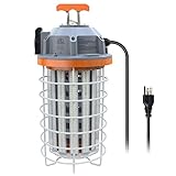 NS LED Temporary Work Light 150W Daylight White 5000k 24250 Lumens Led High Bay Construction Lights with Hook, Portable Link-able Durable LED Job Site Lighting for Indoor and Outdoor Area Lighting