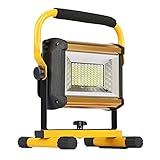 Rechargeable LED Work Light, OTYTY 100W Portable Rechargeable LED FloodLights with Stand for Outdoor Garage Workshop Construction Site Camping Fishing Job Site Lighting (W808)