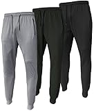 RPOVIG Sweatpants Joggers Jogging Workout:Men's Athletic Pants with Pockets 3 Piece Set for Running Gym Hiking