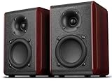 Saiyin Passive Bookshelf Speakers,2-Way Home Stereo Speakers with 3.5 inch Woofer,Amplifier or Receiver Required,Passive Surround, Front Speakers for PC/Gaming/Turntable,4 Ohms,Wall Mountable