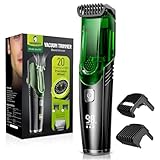 SHPAVVER Vacuum Beard Trimmer for Men, Rechargeable Mustache Trimmer with Adjustable Length Comb (1-20MM), IPX6 Waterproof Built-in Electric Beard Trimmer for Beard, Mustache and Stubble