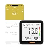 Temtop M10+ Indoor Air Quality Monitor, 6-in-1 CO2, PM2.5, VOC Detection, Smart Temperature & Humidity Sensor, with App Connectivity for Home Air Quality Testing & Analysis