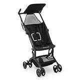 The Clutch Stroller by Delta Children - Lightweight Compact Folding Stroller - Fits Airplane Overhead Storage - Black