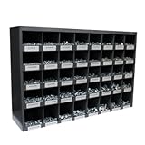 Titan Industrial Supply 3,610 pcs Grade 5 Coarse Hardware Assortment Kit with Hex Cap Screws, Hex Nuts, Washers, & Durham 40 Hole Metal Bin, One Size