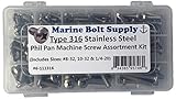 Type 316 Stainless Steel Phillips Pan Machine Screw Kit Marine Bolt Supply 6-111316