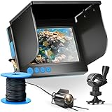 Underwater Fishing Camera, Portable Fish Camera, 8000mAh Li-Battery, Wide-Angle Infrared LED Night Vision Camera, Host IP65 Waterproof, with 5 inch IPS Display for Ice, River and Boat Kayak Fishing.