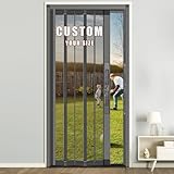 Yotache Customized Retractable Screen Door, Upgraded Aluminum Frame and Mesh Sliding Door Tear-Proof with Lock for Front Balcony Patio Entrance Door