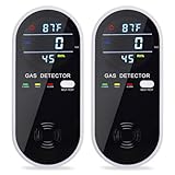 2 Packs Gas Detector & Alarm, KH Alert 3 in 1 Natural Gas Detectors & Propane Gas Detectors for Home & RV, Combustible Gas Leak Detector Monitor for LNG, LPG, Methane