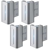 4 Pack Home Security Door Lock Withstand 800 lbs for Inward Swinging Door,Door Reinforcement Lock with 8 Screws to Prevent Unauthorized Entry, Child Proof Door Locks for Home Security and Privacy