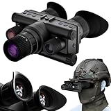 4K Night Vision Goggles for Adults - Helmet Mounted Night Vision Monocular with 4 Color Modes 8X Magnification,32G HD Recording & Playback for Hunting Surveillance