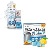 ACTIVE Ice Machine Cleaner and Dishwasher Cleaner - Includes 32oz Ice Maker Cleaning Solution and 24ct Dishwasher Cleaner Tablets
