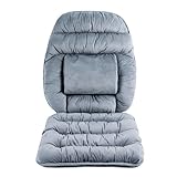 ALIBO Large Size Nonslip Back Support Cushion Low Back Pain Relief Pillow Seat Cushion with Lumbar Rest for Office Chair,Recliner,Rocking Chair,Wheelchair,Auto Car with Long Adjustable Straps