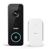 AOSU Doorbell Camera Wireless, 5MP Ultra HD, No Monthly Fee, 2.4/5 GHz WiFi Video Doorbell with Homebase, Battery/Wired Powered, Work with Alexa & Google Assistant