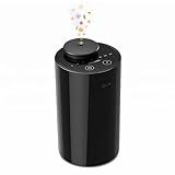 Airversa Waterless Diffuser for Essential Oil Nebulizer Battery Operated Mini Scent Air Machine Aromatherapy Atomizing Diffuser 1/2/3H/Continous Mode 3 Mist Level for Home Room Cars Office AN6 Black