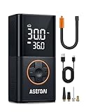 AstroAI L7 Tire Inflator Portable Air Compressor Cordless Bike Pump with Digital Dual Values Display, 150 PSI Car Tires Pump with LED Lights Air Pump for Cars, Motorcycles, Bikes, Balls
