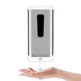 Automatic Hand Sanitizer Dispenser, Jewaytec 1000ML Wall Mounted Stainless Design Soap Dispenser Touchless Battery Powered Auto Liquid Dispenser for Office, Home, Restaurant, and Healthcare Facilities