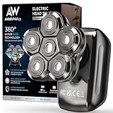 AxiomWarrior Head Shavers for Bald Men: Rechargeable Waterproof Electric Head Shaver for Close Smooth Shaving, No Cuts, Wet/Dry Use, Easy Control