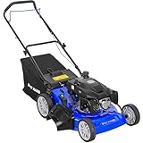BILT HARD 21 Inch Lawn Mower Gas Powered, 4-Cycle 201cc Engine, 3-in-1 Push Lawnmower with Bagging, Mulching & Side Discharge, Adjustable 10-Positions Cutting Height, Easy Start