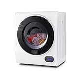 BLACK+DECKER Compact Clothes Dryer, 1.5 Cu. Ft. 850W Electric Dryer, 120V Vented Portable Dryer with Stainless Steel Drum, Mini Dryer for 3.3 lbs. of Laundry for Standard Wall Outlet