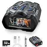 BUSHBINOC 4K Night Vision Goggles, Night Vision Binoculars for Adults,10X Digital NightVision, 9 Gear Infrared with 32GB TF Card,4000mAh Battery, 3.5" HD Screen Binoculars
