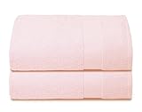 Belizzi Home Premium Cotton Oversized 2 Pack Bath Sheet 35x70-100% Pure Cotton - Ideal for Everyday use - Ultra Soft & Highly Absorbent - Machine Washable - Pink