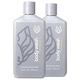 Black Wolf 2-Pack Hydrating Body Wash Bundle - Mens Moisturizing Bodywash for Dry, Dehydrated, & Sensitive Skin - Hyaluronic Acid, Aloe Vera, & Jojoba Oil Body Cleanser Help Remove Oil & Dirt