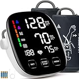 Blood Pressure Monitors for Home Use, 9-17'' & 13-21'' Extra Large Blood Pressure Cuff Upper Arm Blood Pressure Machine, 6 in Large LED Backlit Display, USB Cable & Batteries Included