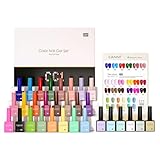 CANNI CC1 30Pcs 9ML Hema-free Gel Nail Polish Set, Black Pink Nude Red Blue Green Gel Polish Kit Color Soak Off LED Nail Gel Polish Set Nail Art Starter Manicure Salon DIY at Home
