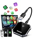 COCHEJUGAR Wireless CarPlay Adapter, 2024 Upgraded 2-in-1 Adapter for Apple CarPlay & Android Auto Convert Wired to Wireless for iOS 10 & Android 12 and Above Compatible with OEM Wired CarPlay Car