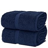 Chakir Turkish Linens, 100% Cotton Premium Quality Turkish Bath Sheets (35''x70'' Large Bath Sheet Towels - Navy)