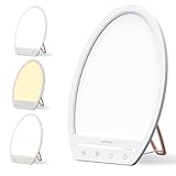 Comfytemp Light Therapy Lamp, 16000 Lux Full Spectrum Sunlight Daylight Lamp, Light Therapy Box with 180° Adjustable Stand, 4 Light Brightness, 3 Color Temperature, 4 Timer, Improve Sleep & Lift Mood