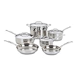 Cuisinart 77-10P1 10-Piece Chef's-Classic-Stainless Collection, Cookware Set
