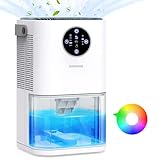 DAESUNG 60 OZ Dehumidifier for Bedroom, Dual-core Dehumidifiers for Home with Timer, 3 Working Modes Quite Sleep Mode and Automatic Defrost, Small Portable Dehumidifier for RV,Closet, Bathroom
